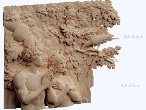 3d STL model-Adam and Eve panel № 1159