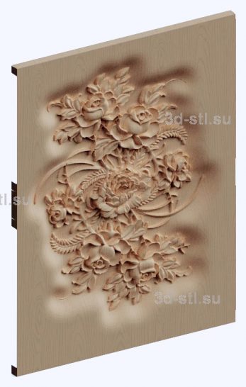 3d STL model-flowers panel № 1162