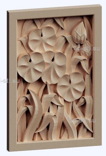 3d stl model-panel №1370 Lotuses