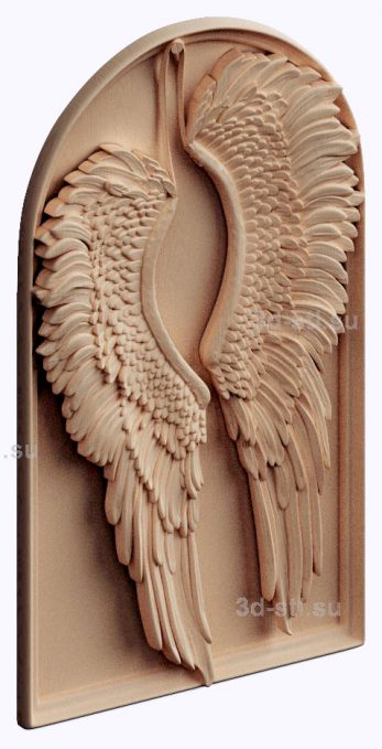 3d stl model-panel Angel wings in waiting