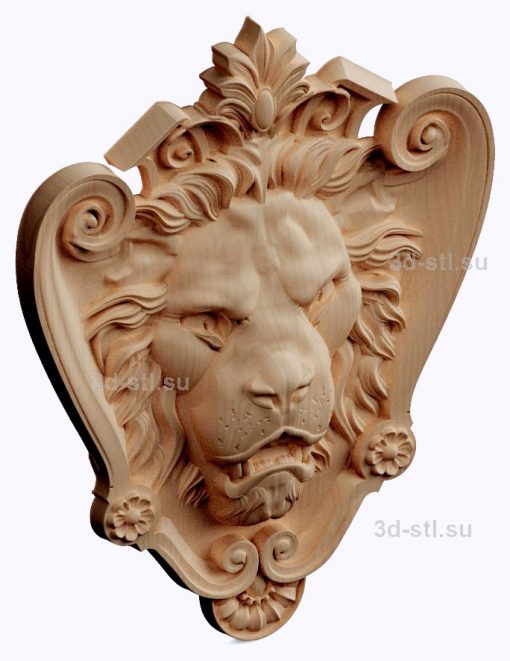 3d stl model-panel Lion