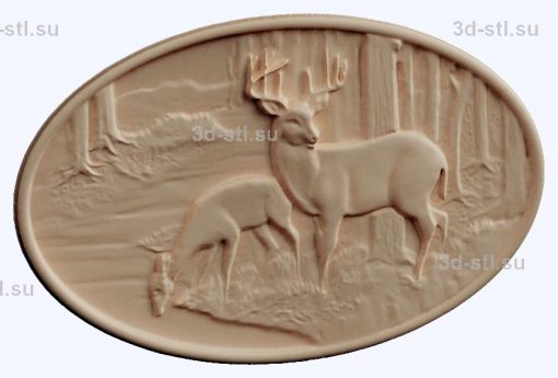 3d STL model-deer at the watering hole panel № 1200