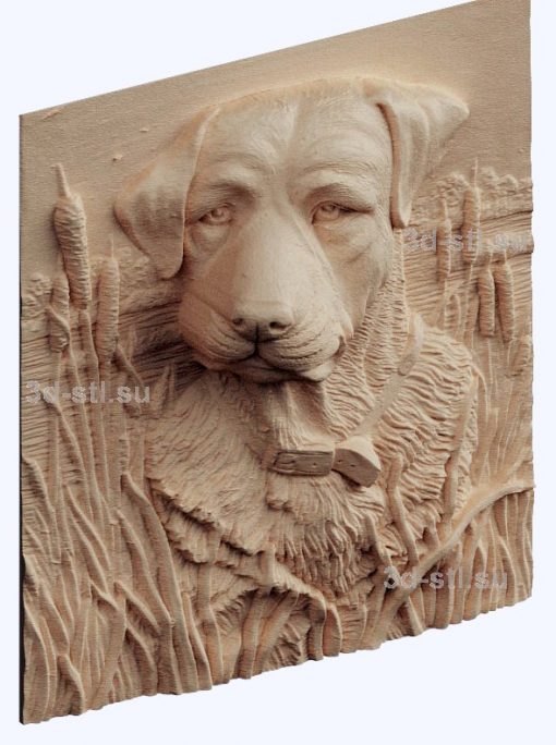 3d STL model-hunting dog panel № 1209