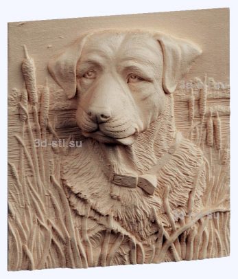 3d STL model-hunting dog panel № 1209