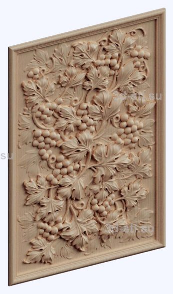 3d STL model-panel with flowers № 1271