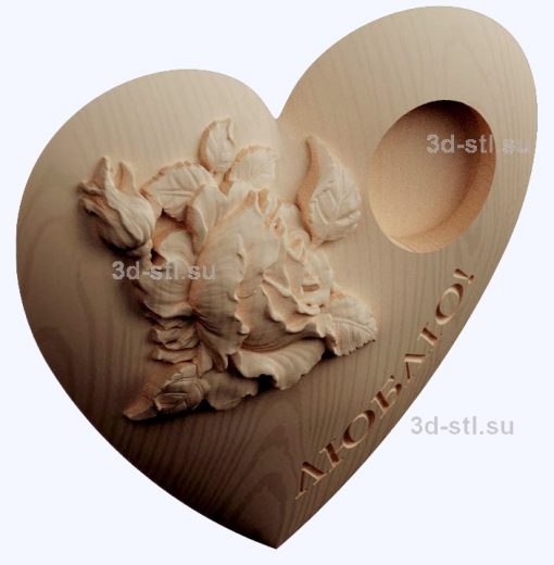 3d STL model-panel with flowers № 1278