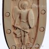 3d STL model-Archangel Michael in a panel shield