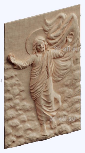 3d stl model-Christ walks on water panel