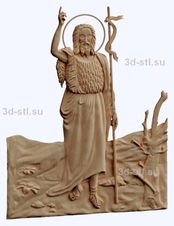 3d STL model-John the Baptist panel