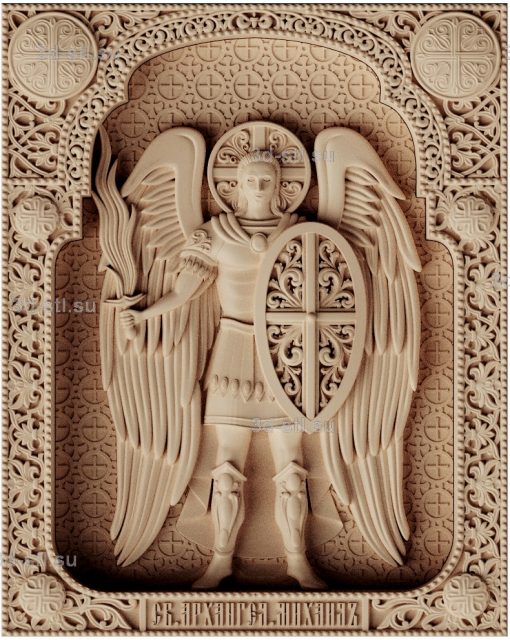 3d stl icon of Archangel Michael