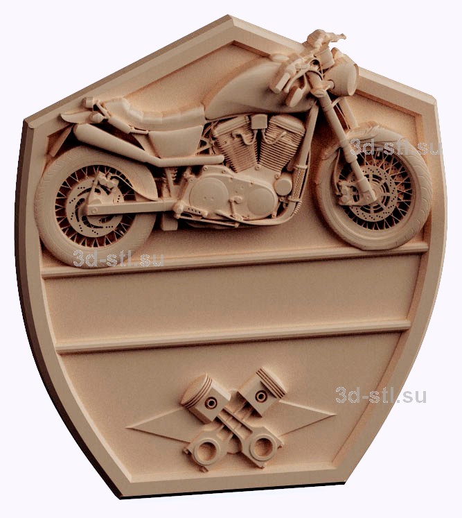3d stl model-symbolism of Biker Badges