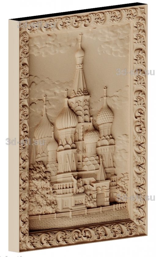 STL panel model "Pokrovsky Cathedral" (St. Basil's Cathedral)