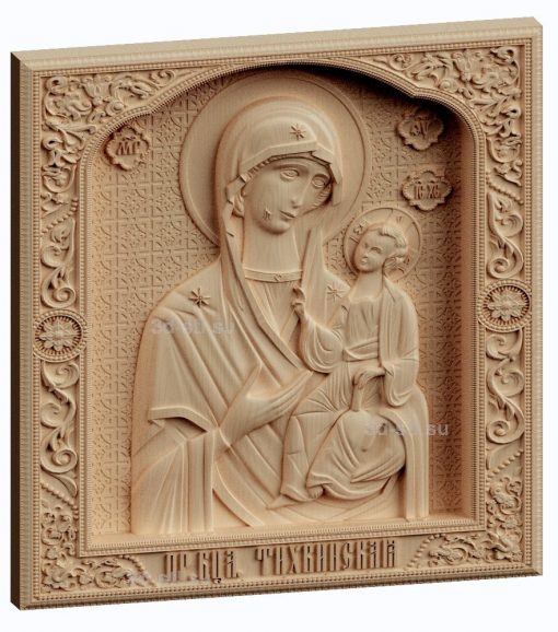 3d stl model-icon of the Mother of God of Tikhvanskaya