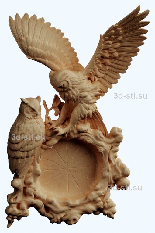 stl model clock owl