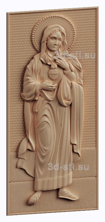3d stl model - Icon of St. Mary