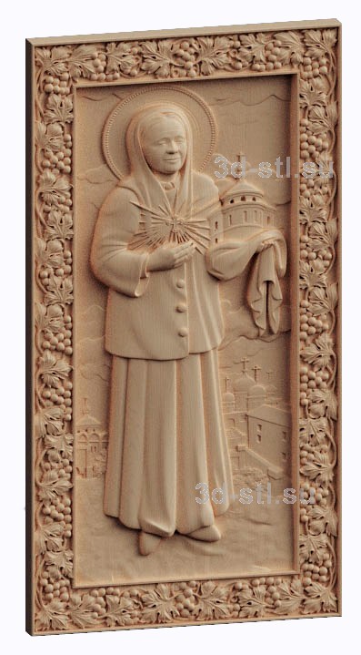 3d stl model - Icon of St. Matrona of Moscow