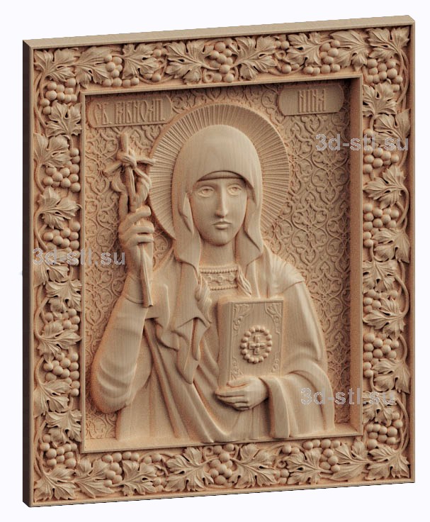 3d stl model- Icon of St. Nina