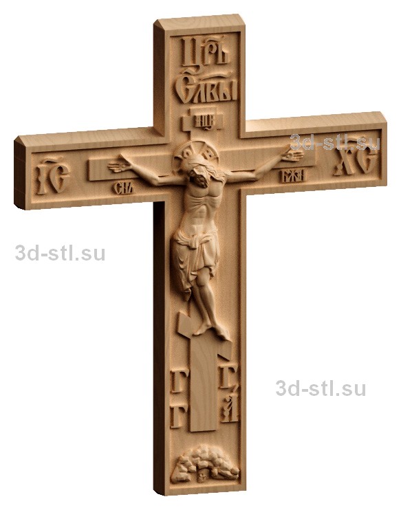 3d STL model-cross crucifixion #048