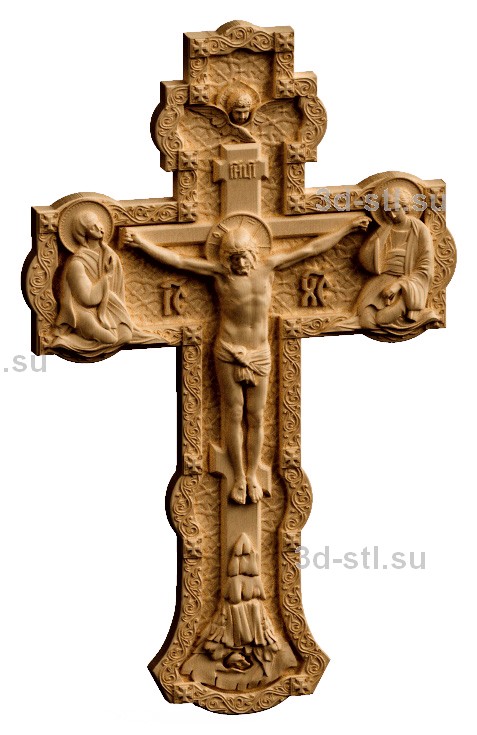 3d STL model-cross crucifixion #076